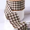Borde de Botón/Borde Recto Doble Cara Brillo Mil Cuadrículas Pájaro Lazo Hecho a Mano Cinta Material DIY Accesorios para Ropa Empaque de Caja de Regalo