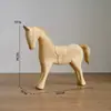 Aula de Arte Infantil Cavalo de Madeira Pintado à Mão Ornamento Cavalo Dala Sueco Ornamento de Animal Feito à Mão DIY Decoração de Casa