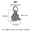 Plata de ley s925 lindo elefante jirafa pez con forma de colgante pez koi elefante ciervo amuleto Accesorios de plata para abalorios DIY