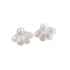 Pendientes de Perla con Forma de Pétalo y Aguja Plateada Xu Mo Yaozi, Mismo Estilo que Zhao Lusi, Pendientes Elegantes con un Diseño de Nicho, Pendientes al por Mayor