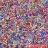 Ab Sinfonía Manicura Grava Cristal Transparente Vidrio de Color DIY Material para Uñas Portátiles Relleno Grava Asimétrica
