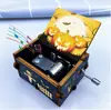 Série de Anime em Estoque Caixa de Música de Madeira artesanato de escultura requintada caixa de música DIY de manivela boutique presente