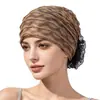 Estilo de outono precoce, faixa de cabeça cobrindo cabelo branco, novo aplique de renda fino da moda, touca base para coque, lenço de cabeça