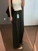 Pantalones retro versátiles de cintura alta y pierna ancha con caída estructurada, cintura elástica trasera, bolsillos grandes, efecto adelgazante, estilo casual de trabajo para mujer, nueva colección de otoño
