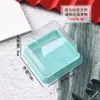 Caixa de Embalagem para Bolo da Lua com Base Quadrada, Caixa Blister, Pastel de Gema de Ovo Preto/Dourado, Caixa de Embalagem Transparente para Mochi Pele de Neve