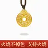 Nova Loja de Ouro Mesmo Estilo Método Antigo Ouro de Areia Floral Vazado Padrão Pingente À Prova de Fogo Resistente à Cor Pingente de Ouro de Areia Joias