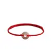 Pulsera de Hilo Rojo para Mujer, Tobillera de Hebilla de Paz de Jade Hetiano Imitación, Nueva Pulsera Tejida de Buena Suerte y Protección