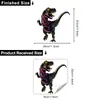 Adesivos Criativos Divertidos Estilo Cartoon Cyberpunk T-Rex Adesivos Eletrostáticos para Vidro de Janela Sala de Estar, Sem Cola e Removíveis