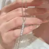 Collar Delgado con Zirconia para Mujer, Cadena para Clavícula con Colgante de Diseño de Lujo Ligero de Nicho, Joyería para Mujer