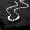 Shangying Plata de ley S925 perfecta collar de cuentas de la suerte moda sentido de diseño simple cadena clavicular cubo de azúcar al por mayor