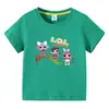 2023 Nueva camiseta de manga corta de verano para niños, estilo coreano, para niños y niñas, de algodón, de media manga.
