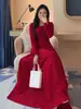 Vestido de Gala para Brindis de Novia Estilo Francés Borgoña 2026 Modelo Nuevo de Primavera Vestido de Boda Compromiso Graduación Que Se Puede Usar Casual