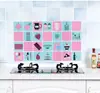1130 pegatinas autoadhesivas a prueba de aceite limpieza de cocina estufa resistente a altas temperaturas azulejo cerámico pegatinas de hollín pegatinas de pared decorativas impermeables