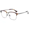 Armazón de Gafas Retro de Titanio Puro Ultraligero con Línea de Ceja para Hombre, Armazón de Gafas Graduadas Media Montura, Armazón Grande para Caras Grandes, Armazón de Titanio para Hombre M8182S