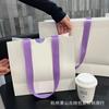 Sacola de papel portátil para loja de roupas, resistente, especial para roupas, sacola de compras feminina, sacola de presente branca de alta qualidade