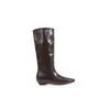Botas de montar de tacón de cuña de 3 cm del mismo estilo que las de Mamá Uva para mujer, dos alturas de caña diferentes, puntera cuadrada elegante, botines ajustados sin cordones de estilo coreano sencillo