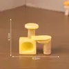Árvore de gato criativa e adorável, figuras de gatinhos fofos, decorações DIY para casa de bonecas, acessórios para pendurar, ornamentos de resina para paisagem em miniatura
