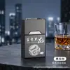 Novo porta-cigarros recarregável com isqueiro, design integrado, resistente à pressão, à prova de umidade, tampa flip magnética, capacidade super grande para 20 cigarros, pacote masculino