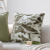 Almohada Verde Vintage Sala de Estar Sofá Funda de Almohada de Chenilla Cojín Almohada Dormitorio Sala Modelo Cojín Decorativo