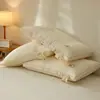 Núcleo de almohada de hotel de algodón de color natural clase A, almohada individual para adulto de algodón puro, venta al por mayor transfronteriza