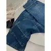 Jeans de pierna acampanada micro, de cintura alta, hasta el suelo, patchwork hecho a mano, lavados, retro, nuevos, de Otoño/Invierno 26, Youran