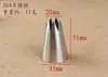 Maifu 741# boquilla recta de 7 dientes para crema pastelera acero inoxidable 304 herramienta DIY para hornear extra grande