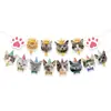 Tema Gatinho Amazon Aniversário Bandeirola de Puxar Pingente Espiral Bandeira de Gato Decoração para Festa de Pet