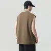 Novo colete branco da moda estilo americano para homens, esportivo de secagem rápida sem mangas de verão, roupas masculinas largas e oversized