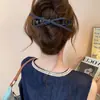 Nuevo Tejido de Mezclilla de Verano Lazo Pinza Sencilla para el Cabello Pinza para Flequillo Pinza Elegante de Tiburón Pinza de Pelo de Alta Gama para Mujeres