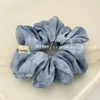 Goma para el pelo scrunchie de tela tie-dye minimalista vintage con un toque elegante, liga para el pelo de moda, accesorio para el pelo versátil y elegante para mujer