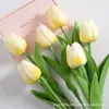 Mini Tulipa Artificial de PU Decoração de Casa Flor Casamento Flor Falsa Adereços para Fotografia de Mão Fábrica Planta Atacado