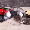 Tampa de jantar redonda acrílica para assar, tampa transparente para alimentos, tampa de plástico para alimentos, tampa para prato de frutas, tampa para pão, capa para buffet