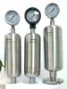 Amortecedor de pulso de ar tipo flange de aço inoxidável/rosca interna manômetro de pressão de pulsação de líquido LGMK-B buffer