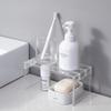 Estante transparente para refrigerador, estante de almacenamiento para especias en capas para cocina, estante de escritorio para cosméticos, mesa pequeña