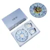 Prato de Jantar Ocidental de Porcelana Nova Transfronteiriça Poseidon Azul e Branco Prato de Servir de Luxo para Hotel Prato Doméstico Retrô Disponível para Forno