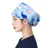 Gorro Quirúrgico de Algodón Puro para Cabeza Grande para Hombres y Mujeres, Gorro de Trabajo, Gorro de Enfermera, Gorro de Dibujos Animados Elástico Venta al por Mayor