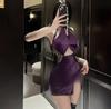 Lingerie Sexy Sexy Vazada Feminina Pendurada no Pescoço Gancho Cheongsam Uniforme Sem-off Quente Tentação Sexy Pijama Feminino