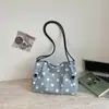 Bolso de axila para desplazamientos con gran capacidad, diseño de lunares, un solo compartimento, estilo coreano, nicho, uso diario de verano, nuevo modelo 2026
