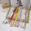 Llavero de Cuerda Tejida con Cuentas de Bloques de Color de Moda Nuevo Cordón Colgante Versátil para Bolso Mochila de Estudiante Adorno