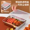 Uau! Pratos Personalizados de Aço Inoxidável, Bandejas Retangulares Planas para Churrasco, Pratos de Servir Extras para Restaurante, Bandejas para Cozinhar Rolinhos de Arroz no Vapor, Atacado