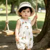 Mameluco de verano para bebé, enterizo fino sin mangas para bebés, ropa transpirable para recién nacidos, ropa de verano