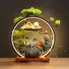 Enfeites criativos de água corrente em estilo chinês para fazer fortuna, decoração para sala de estar, escritório, mesa de trabalho, presente de inauguração para casa nova