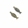 Acessórios para Joias DIY Pingente de Osso de Peixe em Liga Pingente Pequeno de Liga Retro 26*9mm D734