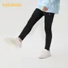Leggings para niñas de la marca Balabala, pantalones para niños para otoño, pantalones elásticos para niños mayores, tela cepillada, modernos, cómodos y lindos