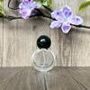Estoque Disponível B043-25ml Frasco de Vidro Transparente Cristal Oblato Frasco de Perfume Redondo Borrifador de Perfume Pressão Frasco Vazio
