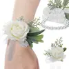Novo Flor de Pulso Estilo Ocidental Mori Corsage de Casamento Flor de Pulso Branca Fresca Criativa Fábrica de Ternos Venda por Atacado