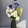 Flor Artificial Lisianthus Branco Conjunto de Casamento Decoração Suave para Casa Material para Fotografia Buquê Transfronteiriço Flor Artificial