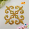 Accesorios de Ropa cosplay Animación Vestido Disfraz Antiguo Tela Bordado Étnico Parche Dorado plateado 2822# Flores Calientes