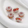Nueva Piedra Ojo de Gato Cadena de Diamante Cuentas Planas Bola de Diamante Cuentas Usables con Agujero Recto DIY Llavero Cadena de Bolsa Accesorios Mayoreo