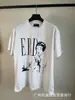 Erd Melancólico Rico Segunda Generación Estampado de Letras Viejo Holgado Retro Vintage Camiseta de Manga Corta para Hombre y Mujer Tendencia Verano